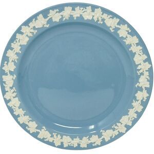 Wedgwood Queensware 6" Plates Set 0f 3 Cream on Lavender Blue Smooth Edge